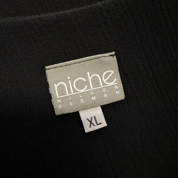 Niche Nilgun Derman XL Black Tissue Crepe Gauze‎ Layered Tunic Top Lagenlook - Picture 8 of 9